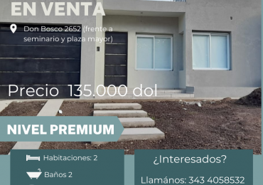 CASA EN VENTA 2 DORMITORIOS